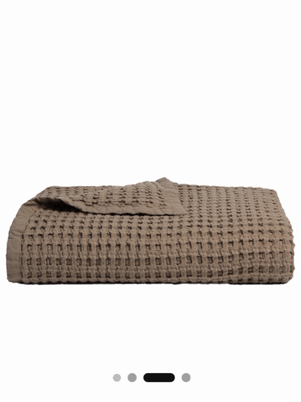 Parachute Home Waffle Cotton Throw Mink
